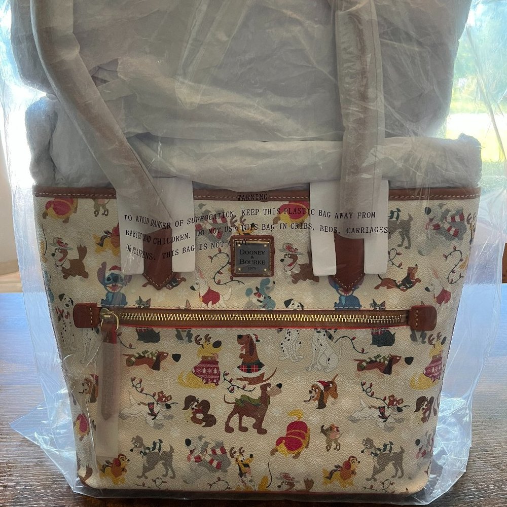 Disney Dogs Holiday Santa Tails Tote - Dooney & Bourke